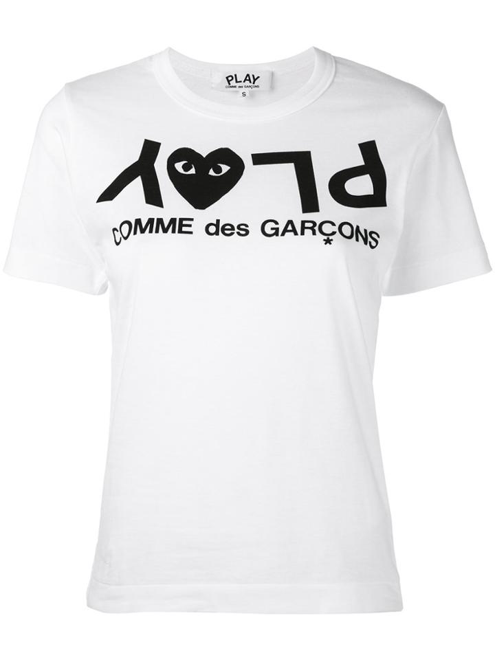 Comme Des Garçons Play Logo Print T-shirt - Unavailable