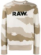 G-star Raw Research Logo Camouflage Print Sweatshirt - Neutrals