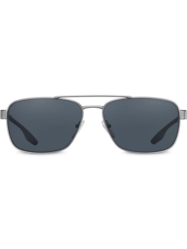 Prada Eyewear Top Bar Square Sunglasses - Grey