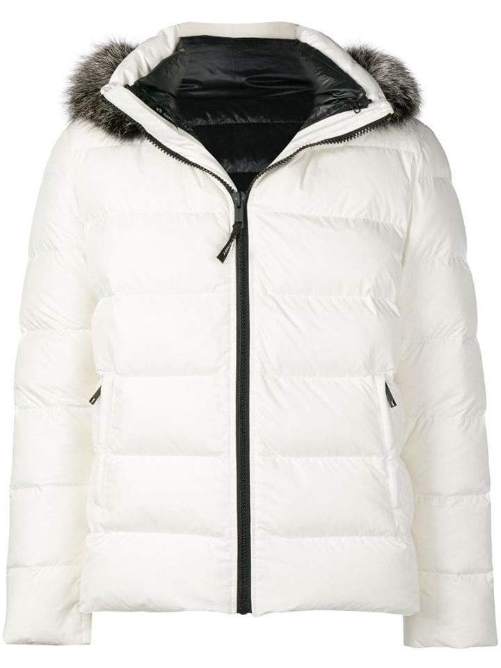 Yves Salomon Hooded Padded Jacket - White