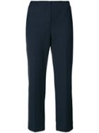 Emporio Armani Cropped Tailored Trousers - Blue