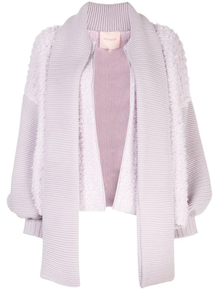 Roksanda Zipped-up Knit Cardigan - Purple