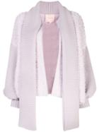Roksanda Zipped-up Knit Cardigan - Purple