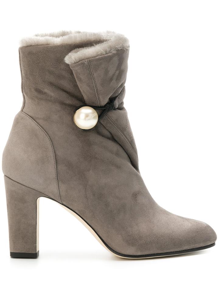 Jimmy Choo Side Fastened Boots - Grey