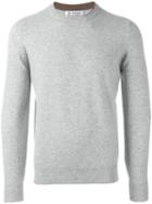 Brunello Cucinelli Crew Neck Jumper, Men's, Size: 50, Grey, Cashmere