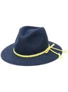 Maison Michel Rope Trim Fedora Hat - Blue