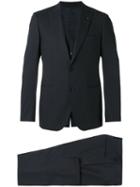 Lardini Three-piece Suit, Men's, Size: 54, Blue, Wool/viscose/cupro