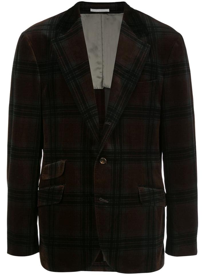 Brunello Cucinelli Plaid Blazer - Brown