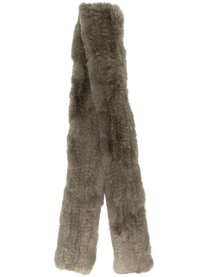 Yves Salomon Accessories Knitted Scarf - Green