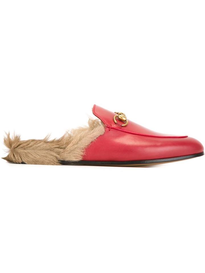 Gucci Fur Flat Mules