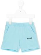 Moschino Kids - Logo Print Shorts - Kids - Cotton/spandex/elastane - 18-24 Mth, Blue