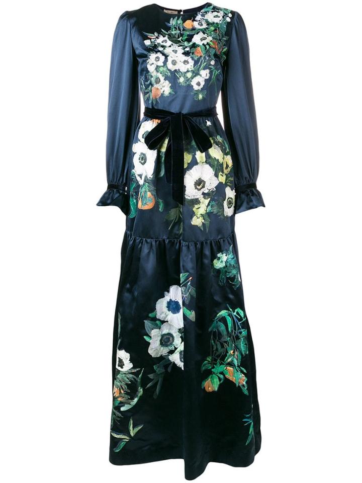 Alice Archer Gathered Honey Dress - Blue