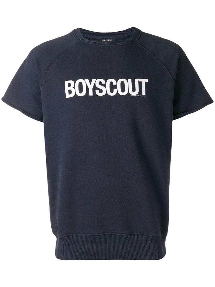 Ron Dorff Printed Short Sleeve Sweatshirt - Blue