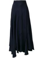 Chloé Draped Ruffle Skirt - Blue