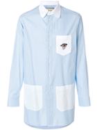 Gucci Embroidered Bird Shirt - Blue