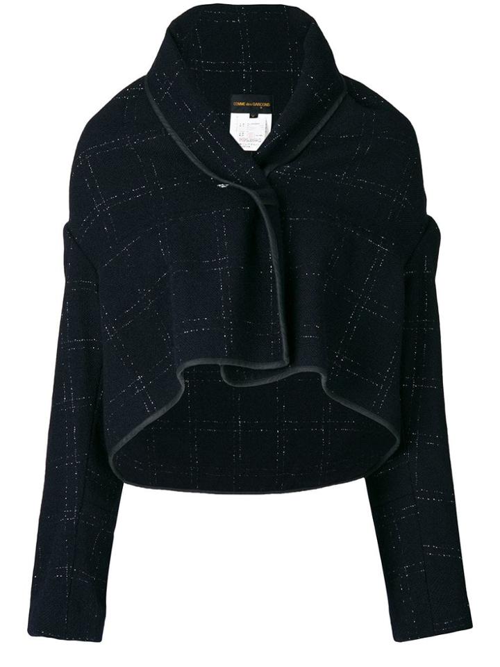 Comme Des Garçons Vintage Cropped Cape Jacket - Blue