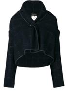 Comme Des Garçons Vintage Cropped Cape Jacket - Blue