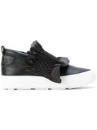 Msgm Ruffle Detail Sneakers - Black