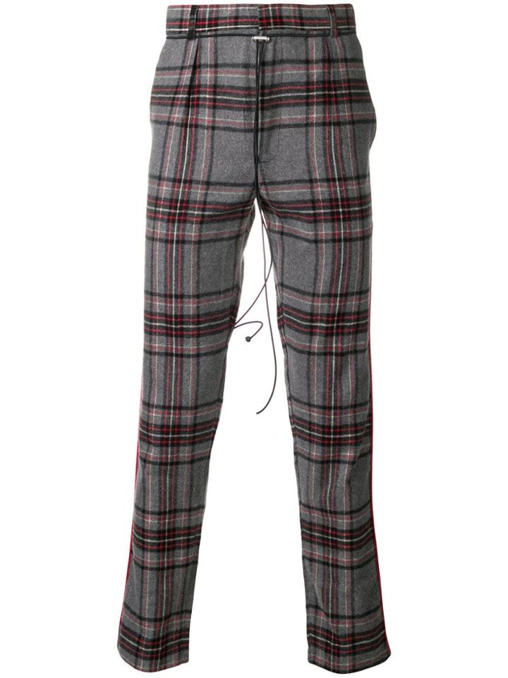 Represent Check Pattern Chinos - Grey