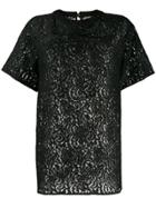 Nº21 Lace Embroidered Blouse - Black