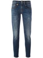 R13 Bootcut Cropped Jeans, Women's, Size: 29, Blue, Cotton/spandex/elastane