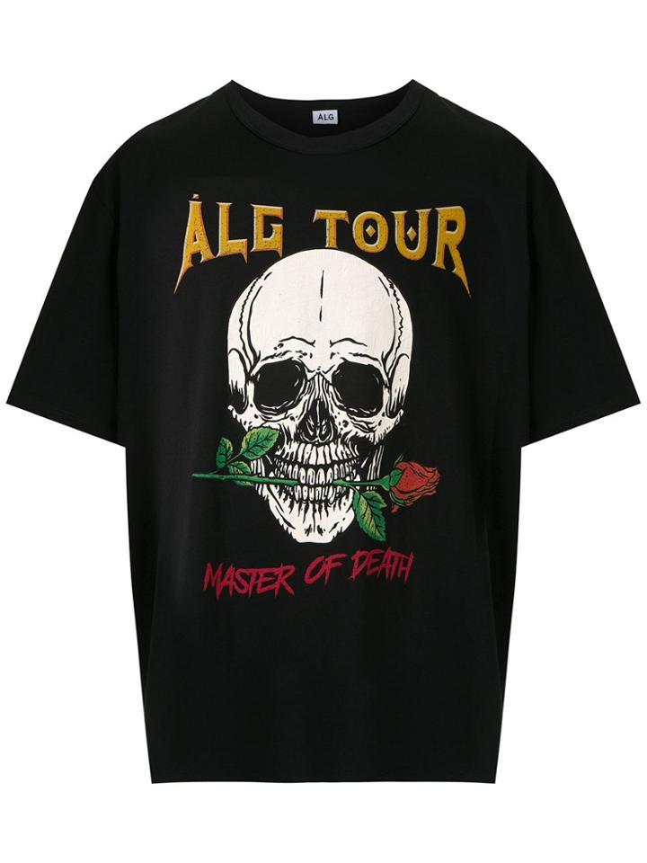 Àlg Skull Oversized T-shirt Álg + Hering - Black