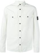 Stone Island Flap Chest Pockets Shirt, Men's, Size: Medium, Nude/neutrals, Cotton