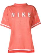 Nike Striped Short Sleeve Mesh T-shirt - Yellow & Orange