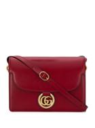 Gucci Logo Plaque Shoulder Bag - Red