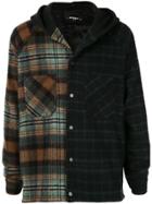 Represent Contrasting Check-print Jacket - Green