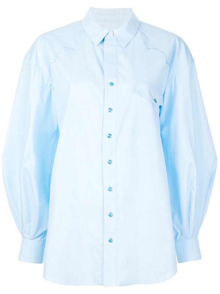 Toga Pulla Balloon Sleeve Shirt - Blue