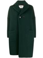 Zucca Asymmetric Midi Coat - Green