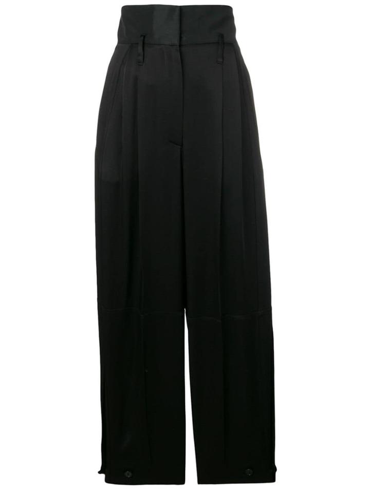 Givenchy High-waisted Satin Trousers - Black