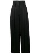 Givenchy High-waisted Satin Trousers - Black