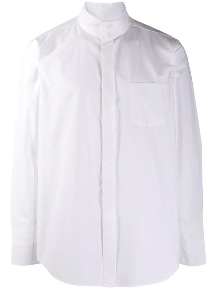 Fumito Ganryu Mandarin Collar Shirt - White