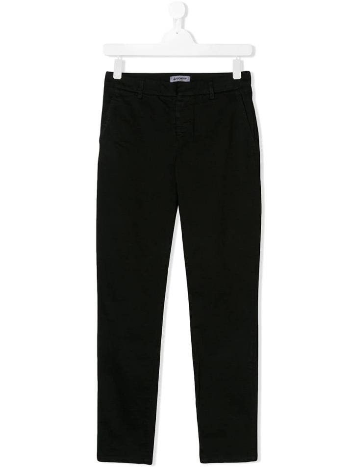 Dondup Kids Teen Straight-leg Chinos - Black