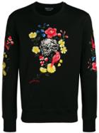 Alexander Mcqueen Floral Skull Sweatshirt - Black