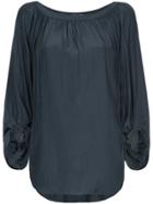 Smythe Ruchéd Detail Blouse - Blue