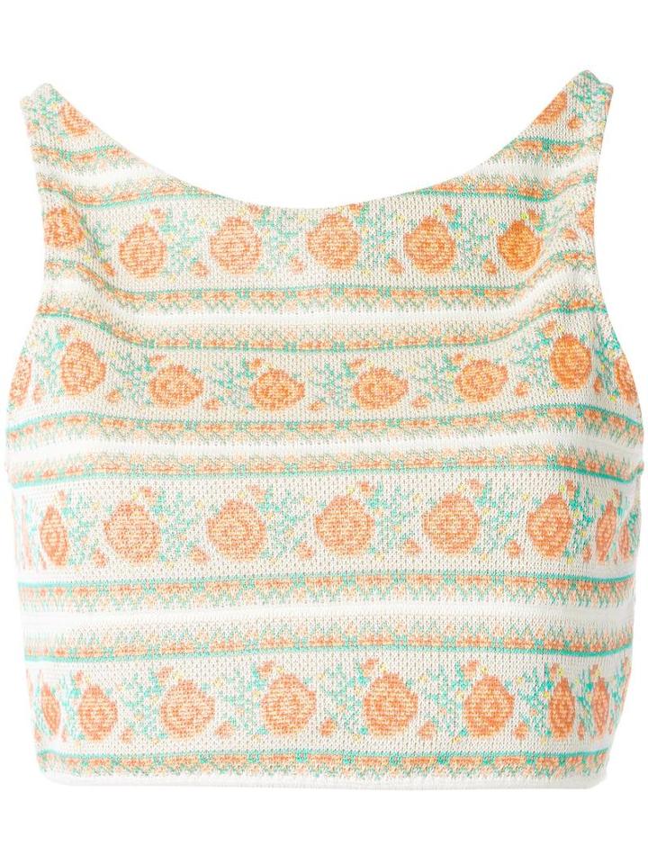 Cecilia Prado Crop Top, Women's, Size: G, Orange, Viscose/acrylic/spandex/elastane