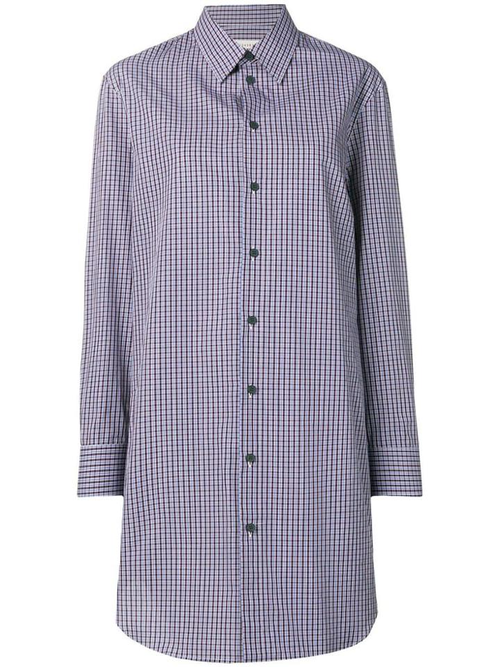 Maison Margiela Long Check Shirt - Blue