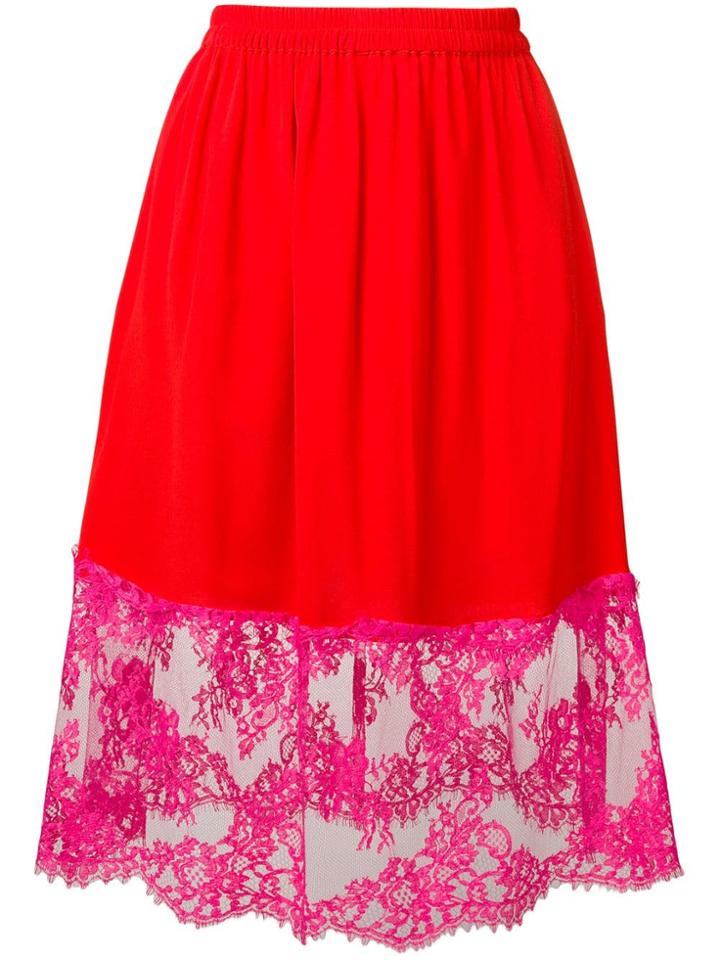 Msgm A-line Midi Skirt - Red