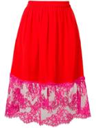 Msgm A-line Midi Skirt - Red
