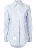 Thom Browne Bow Embroidery Point Collar Shirt - Blue
