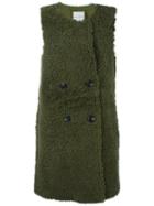 Each X Other Sleeveless Shearling Jacket, Women's, Size: Xs, Green, Sheep Skin/shearling/lamb Skin