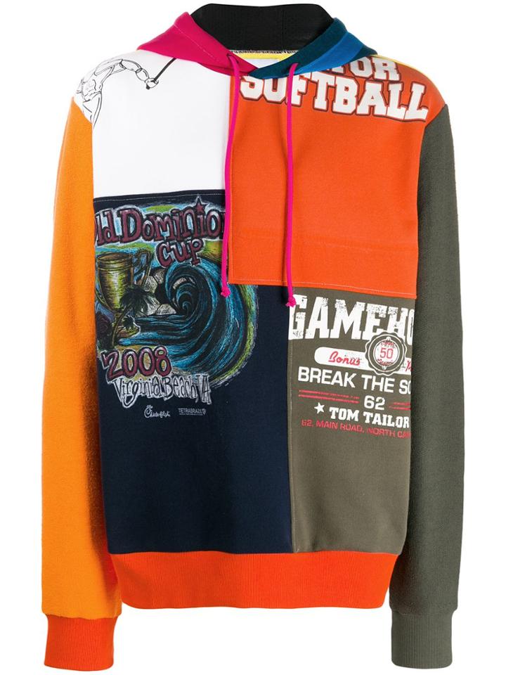 Amen Patchwork Hoodie - Orange