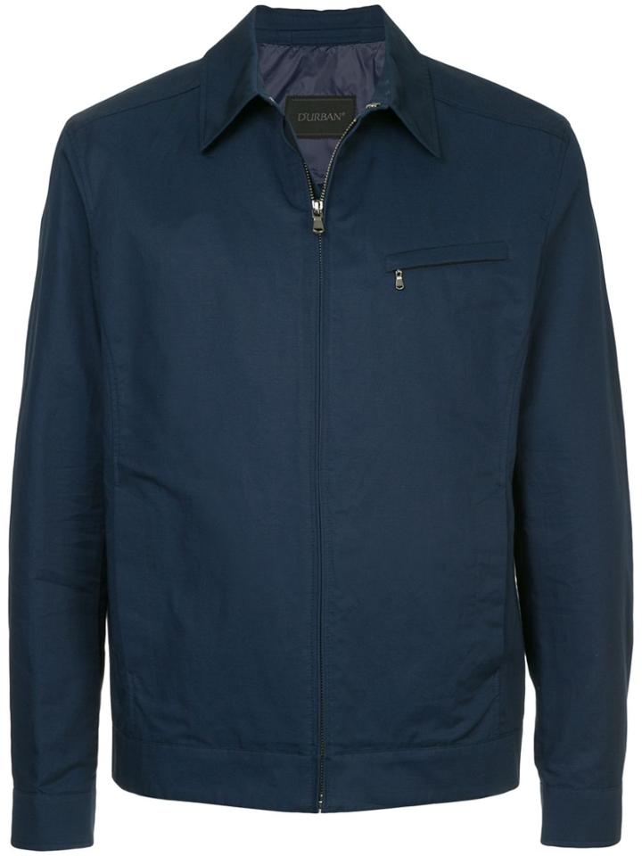 D'urban Front Zip Bomber Jacket - Blue