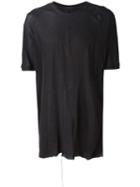 Nicolas Andreas Taralis Distresed Crew Neck T-shirt, Men's, Size: Large, Black, Cotton