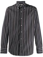 Finamore 1925 Napoli Striped Long-sleeved Shirt - Black