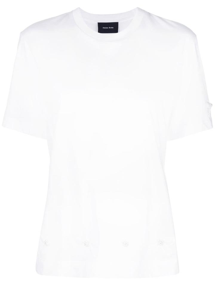 Simone Rocha Bow Embossed T-shirt - White