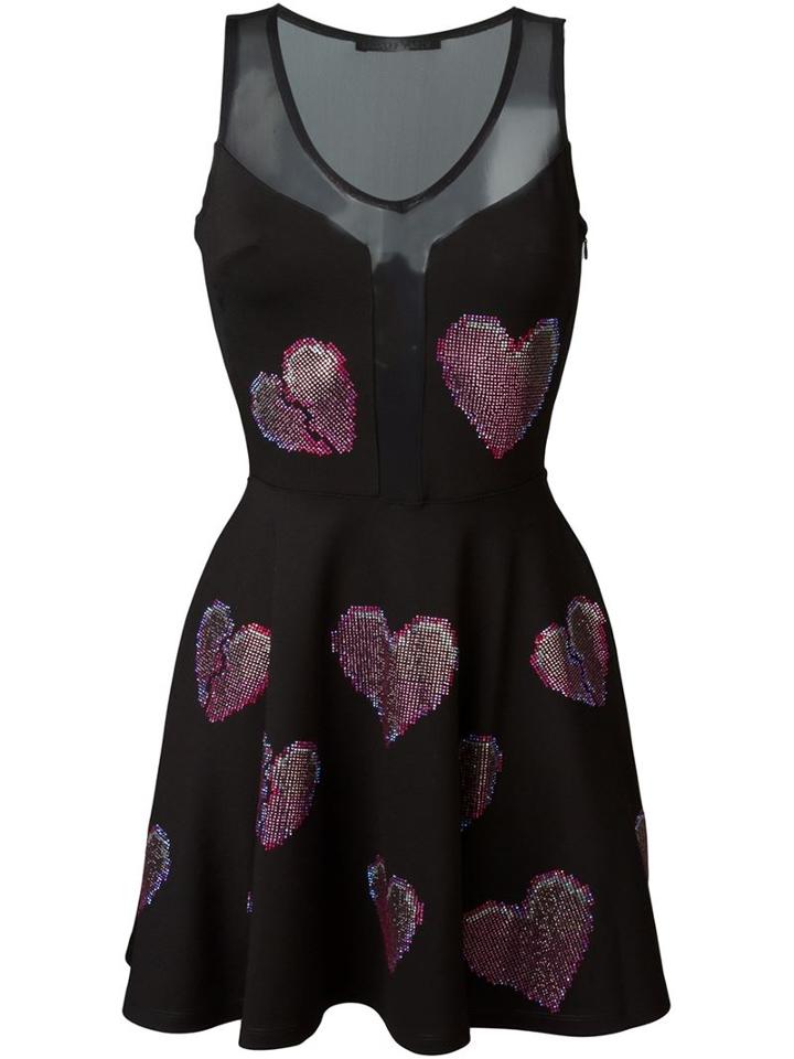 Philipp Plein 'super Sexy' Dress, Women's, Size: Large, Black, Viscose/polyester/spandex/elastane/pvc
